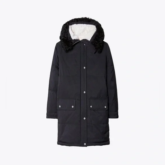 NWT Tory Burch Canvas Aaron Parka Puffer Coat Size S